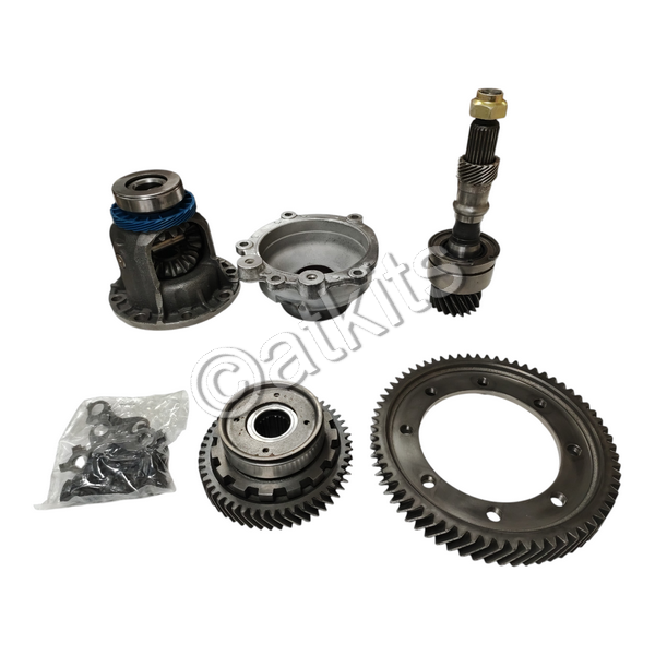 RING AND PINION KIT / GOOD USED / TOYOTA A130 / A131 18X67 / 3 I.D. GROOVES / RATIO 3.72 / FITS 131 COROLLA / NO DIESEL / INCLUDES PART # 6421 THRU 481