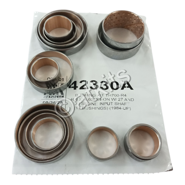 BUSHING KIT TH700-R4 / 4L60 / 4L60E. 84-ON W/ 27 AND 30 SPLINE INPUT SHAFT (14 BUSHINGS) (1984-UP)
