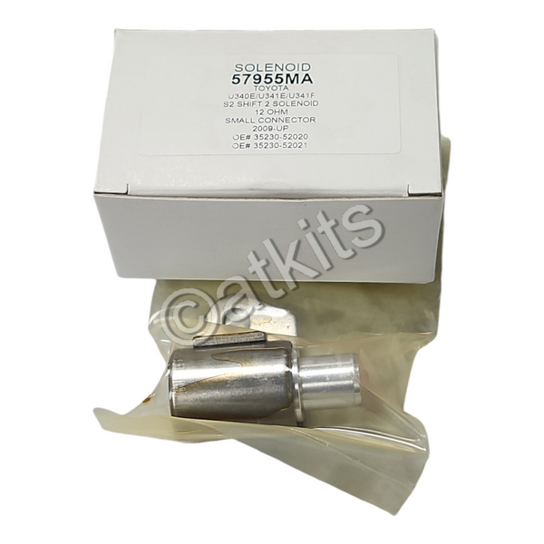 SOLENOID / SHIFT 2 SMALL CONNECTOR / TOYOTA U340E / U341E/F (12 OHM) (2009-UP) (AFTERMARKET) (OEM# 35230-52020 / 35230-52021)