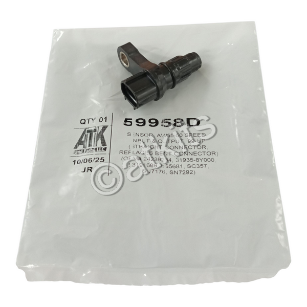 SENSOR / AW55-50 SPEED / INPUT & OUTPUT / 99-UP (STRAIGHT CONNECTOR / REPLACES BENT CONNECTOR) (OEM# 24239284 / 31935-8Y000 / 93191689 / 5S5681 / SC357 / SU7176 / SN7292)