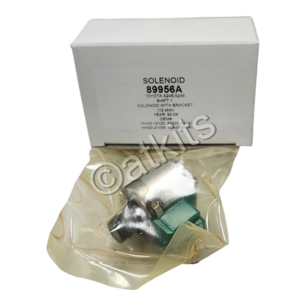 SOLENOID / TOYOTA A245 / A246 / SHIFT 1 SOLENOID WITH BRACKET (12 OHM) (1993 - 2008) (OEM# 85420-12120 / 85420-12130 / 85420-21030 / 85420-21040)
