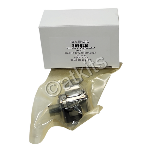 SOLENOID / TOYOTA A245 / A246 / A247 / SHIFT 2 SOLENOID WITH BRACKET (12 OHM) (1993-2008) (OEM# 85240-21010)
