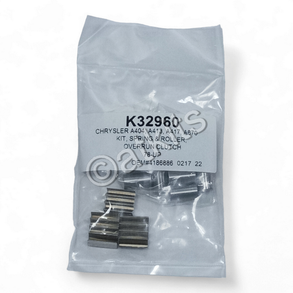 SPRING & ROLLER KIT / CHRYSLER A 404 / A413 / A417 / A670 / OVERRUN CLUTCH / 8 ROLLER / 78-UP (IND: K32960)